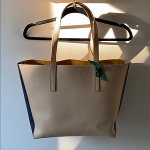 J.Crew Factory vegan leather tote